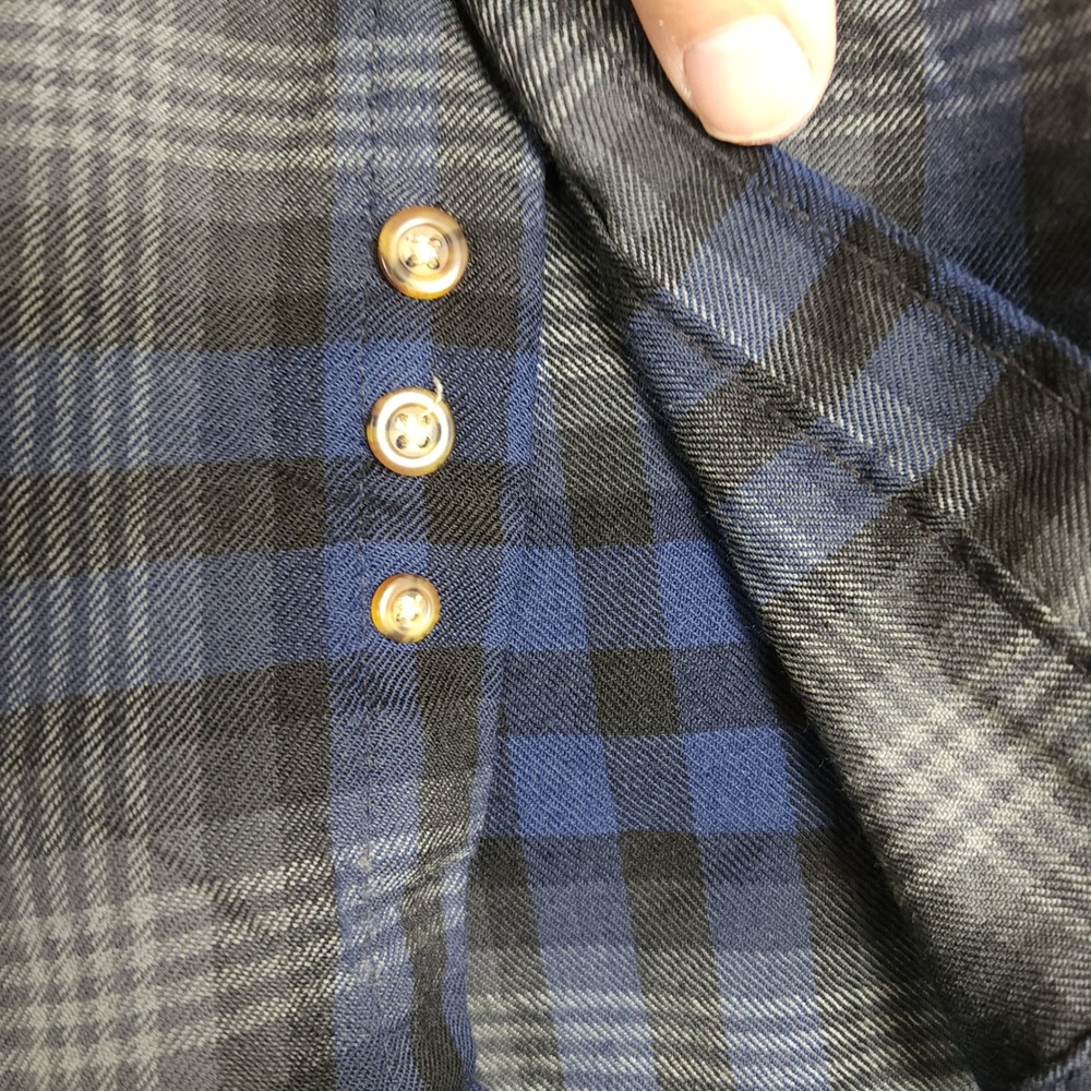 Pendleton Sir Pendleton Plaid‎ Button Down Shirt Men's Large Wool Blue Gray - Picture 3 of 10